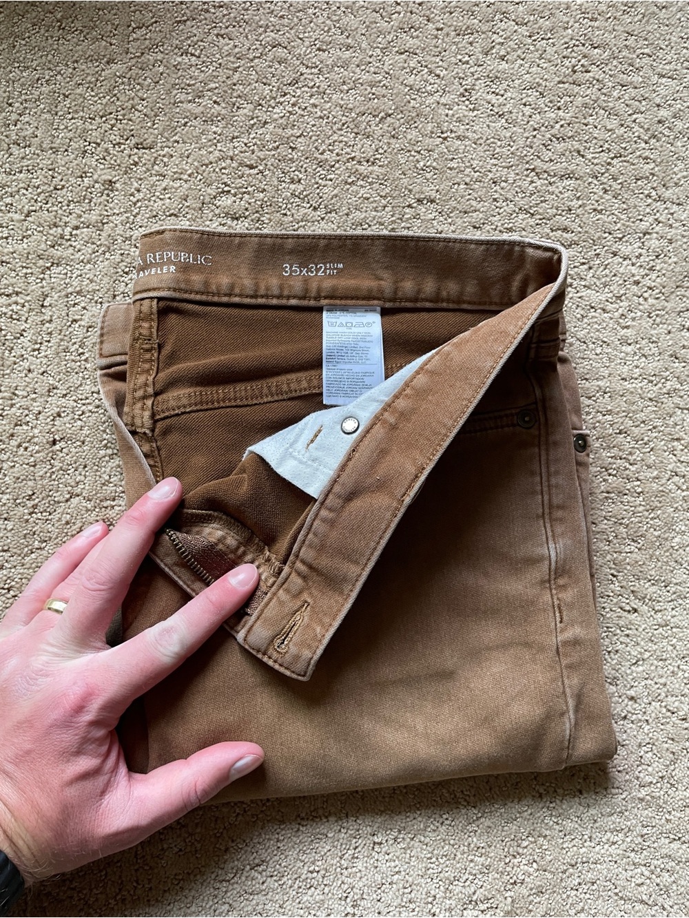 Never Worn Banana Republic Brown Slim Traveler Jeans